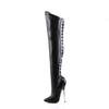 Devious - DAGGER3060 Overknee Laarzen - Paaldans schoenen - Zwart Product image